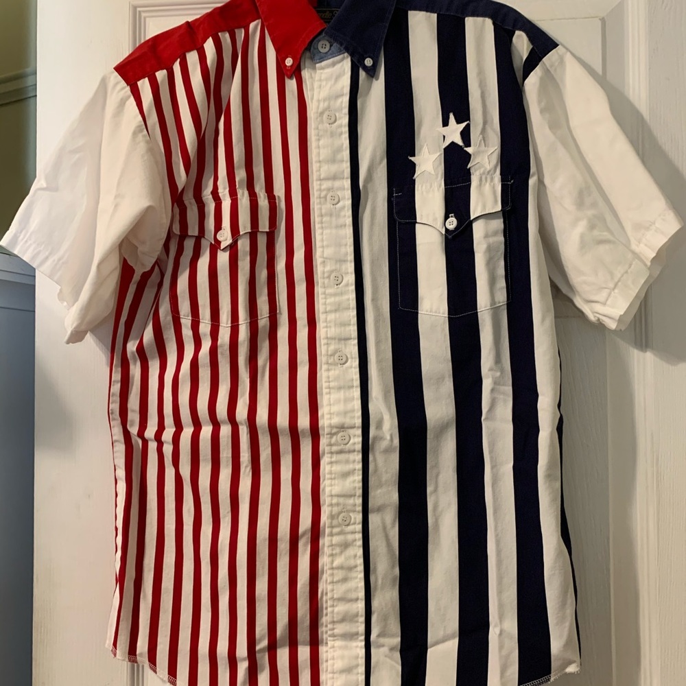 Panhandle Slim flag shirt size 15.5